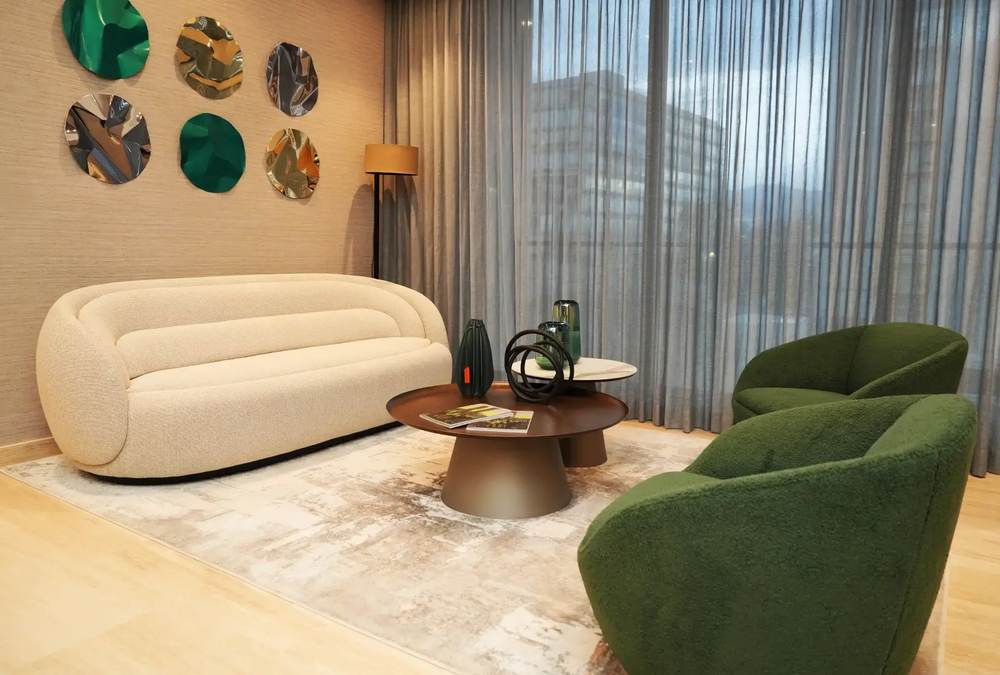 Sala de un departamento de NUA Poniente